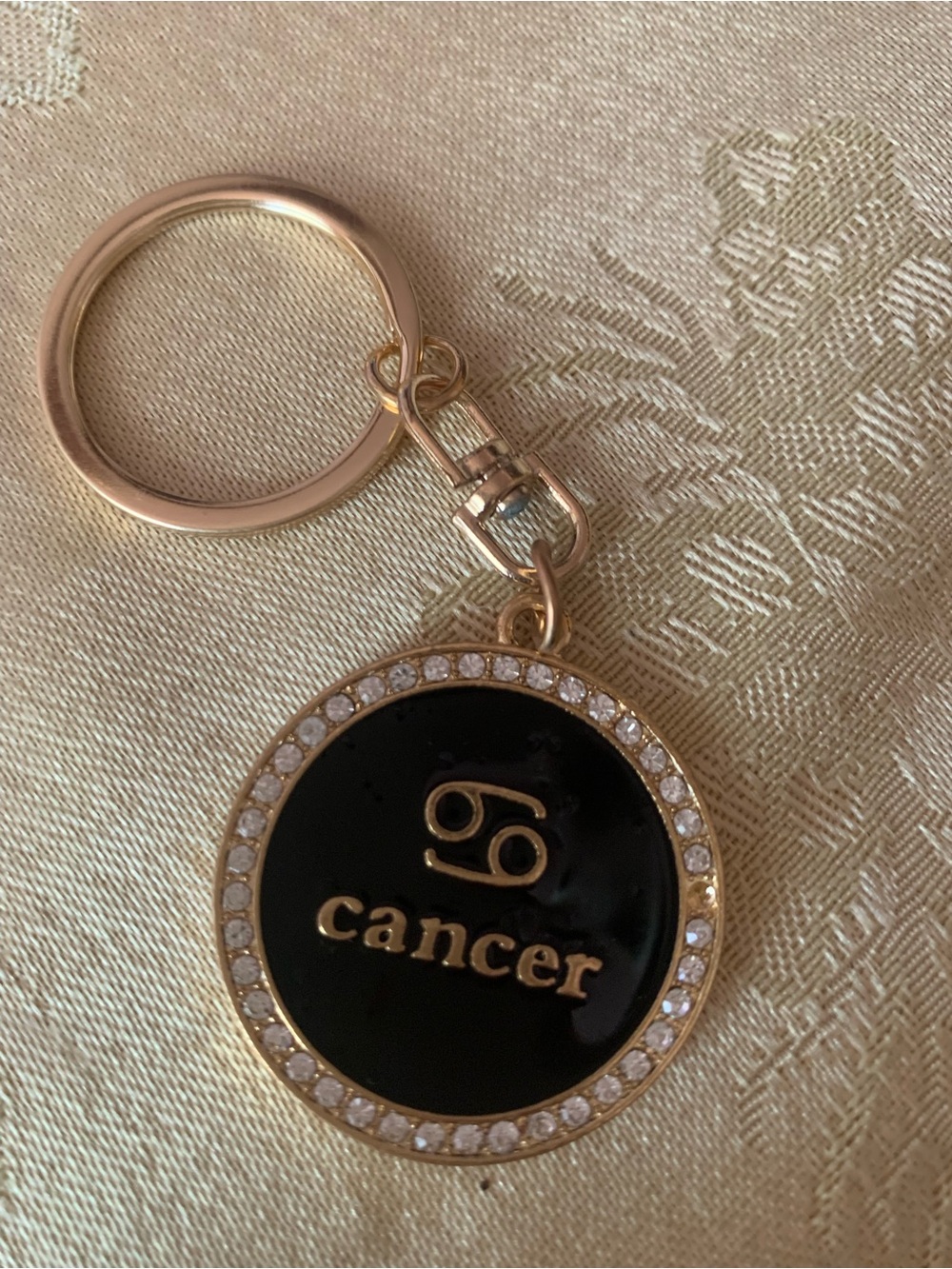 Gold-Tone brand new Cancer Zodiac Keychain